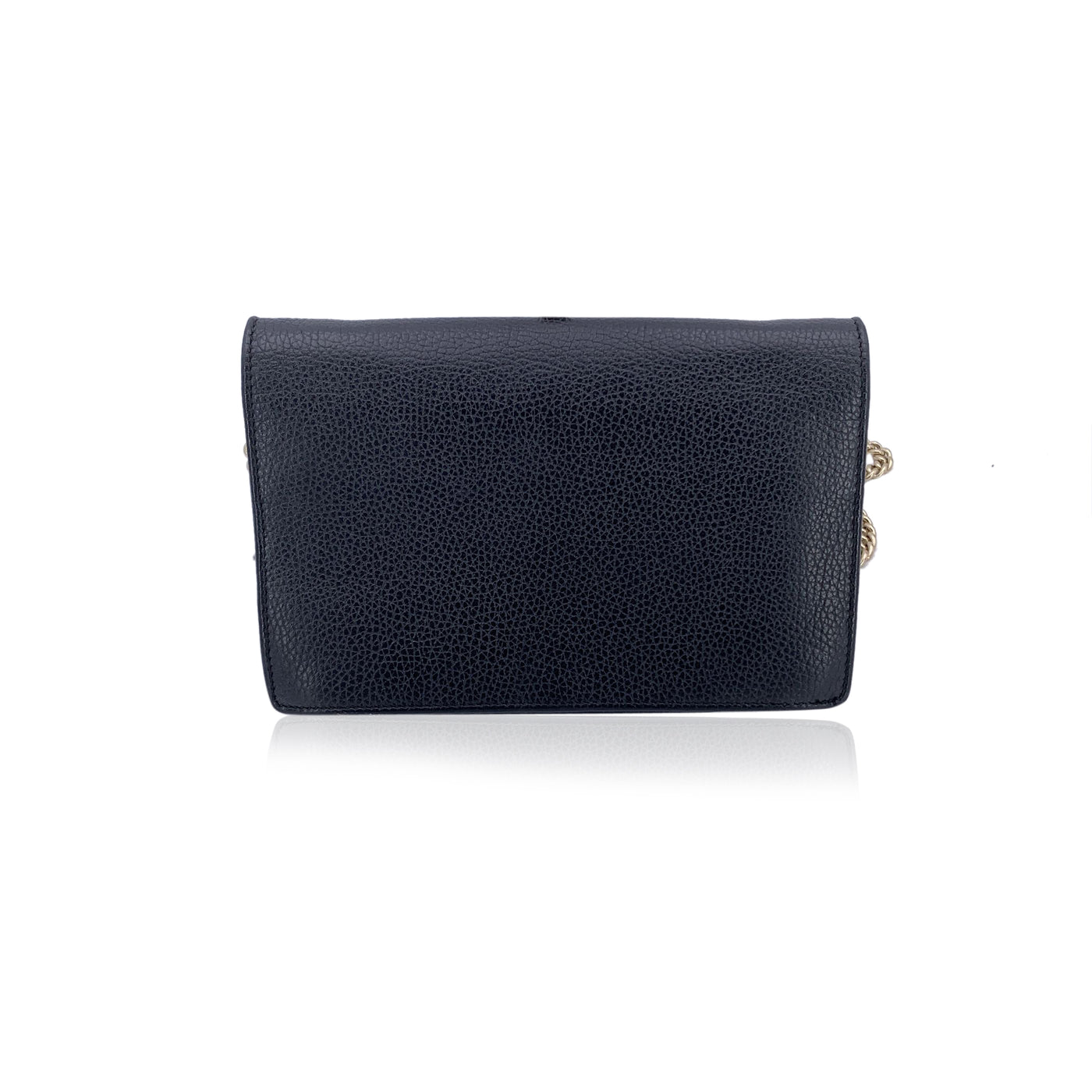 Gucci Black Leather GG Soho WOC Small Crossbody Messenger Bag