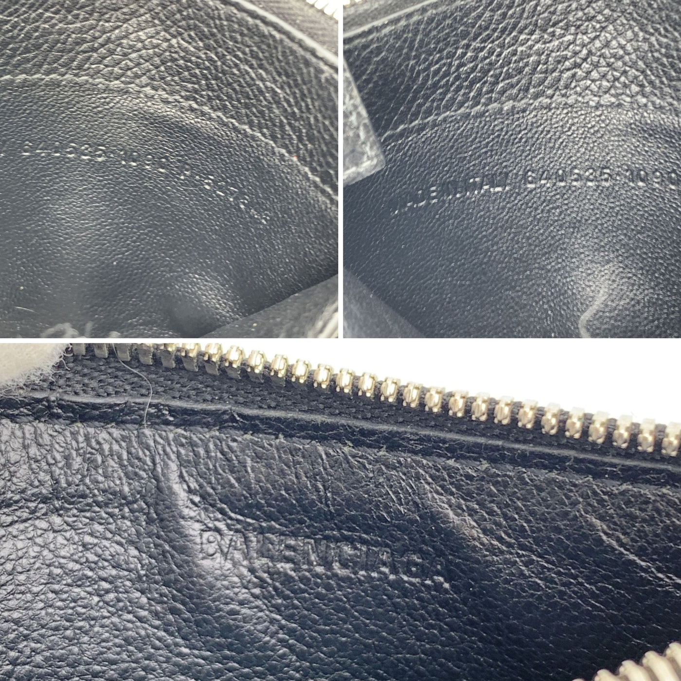 Balenciaga Black Leather Logo Cash Long Coin And Card Holder Wallet