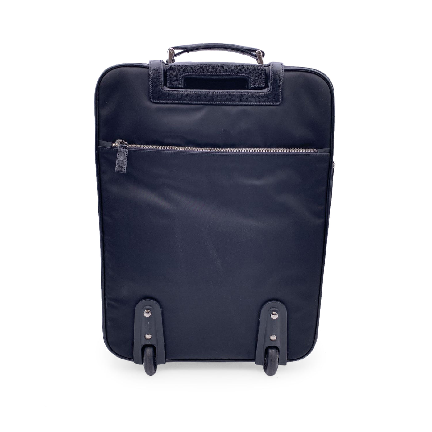 Prada Black Nylon Rolling Suitcase Trolley Luggage Travel Bag