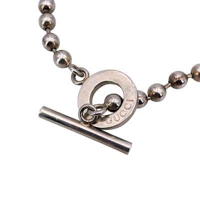 Gucci Sterling Silver 925 Unisex Boule Chain Toggle Bracelet