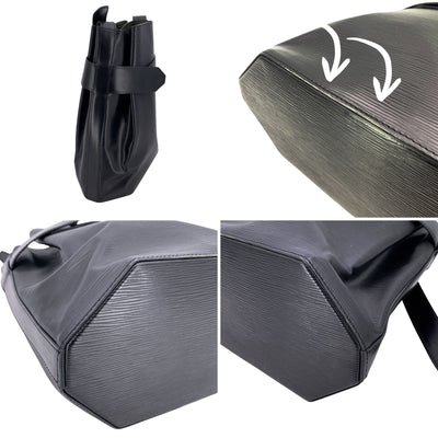Louis Vuitton Vintage Black Epi Leather Sac d'Epaule Bucket Bag