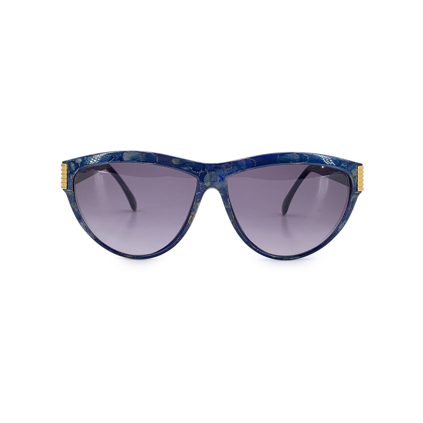 Yves Saint Laurent Vintage Blue Gold Sunglasses 9045 60/15 135mm