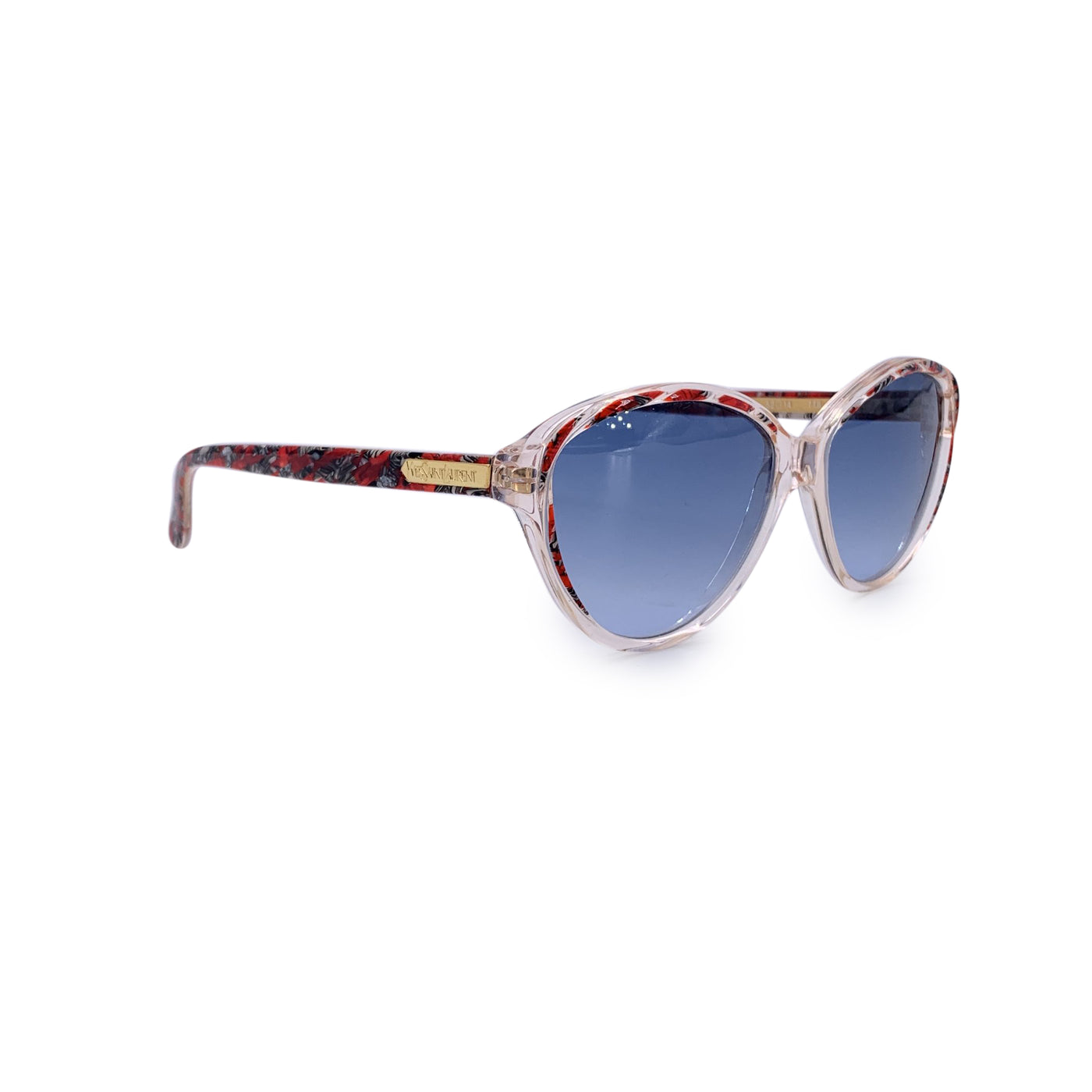 Yves Saint Laurent Vintage Red Grey Sunglasses ARION 52/14 140mm