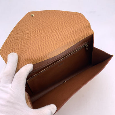 Louis Vuitton Vintage Cream Epi Leather Art Deco PM Clutch Bag