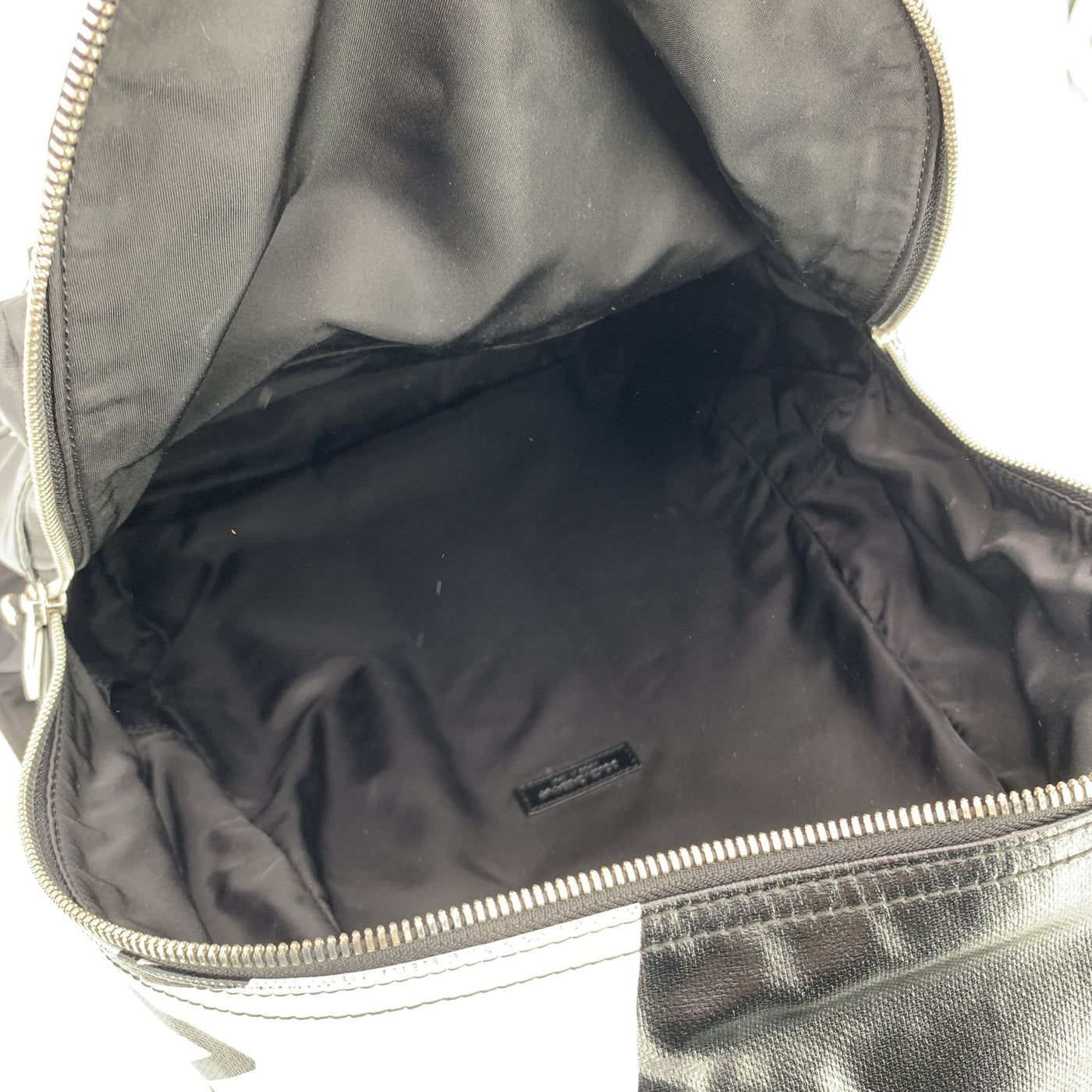 Dolce & Gabbana Black Canvas Vulcano Logo Backpack Shoulder Bag