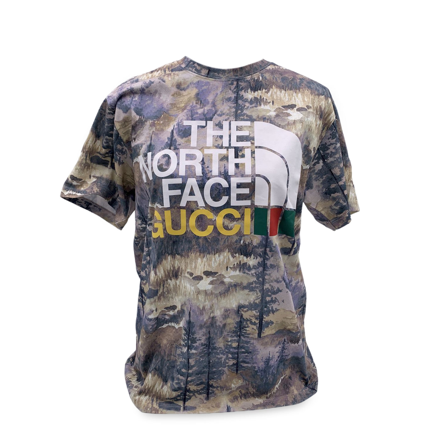 Gucci The North Face Edition Cotton Forest Camo T Shirt Size XXS