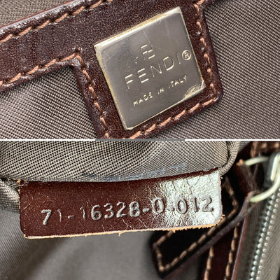 Fendi Vintage Zucca Monogram Canvas Tote Handbag Shoulder Bag