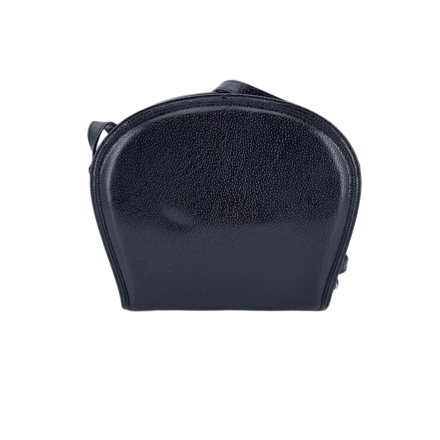 Gucci Vintage Black Leather Zip Around Crossbody Shoulder Bag