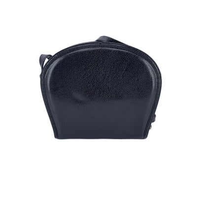 Gucci Vintage Black Leather Zip Around Crossbody Shoulder Bag