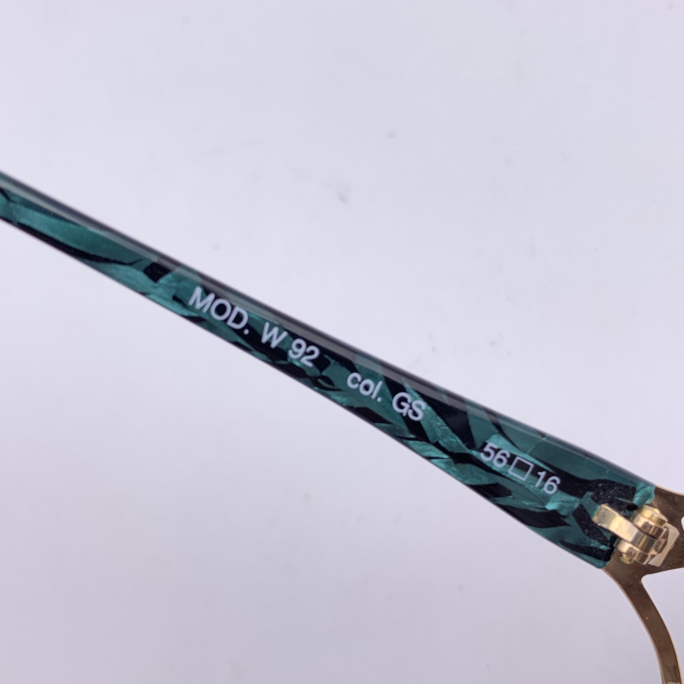 EBM Vintage Gold Metal Sunglasses Mod. W 92 GS 56/16 130mm Green