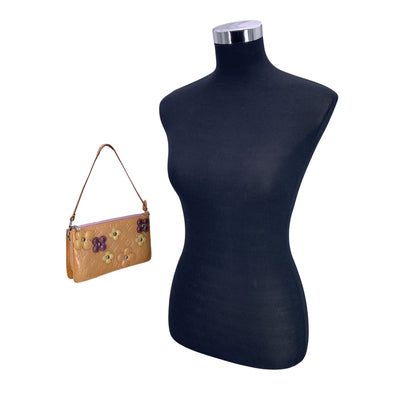 Louis Vuitton Beige Monogram Vernis Flower Lexington Pochette Bag