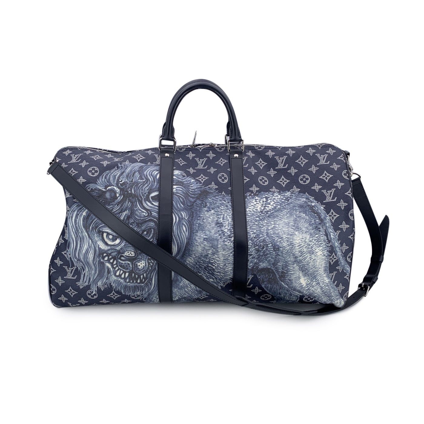 Louis Vuitton Savane Monogram Lion Chapman Keepall Bandouliere 55 Bag