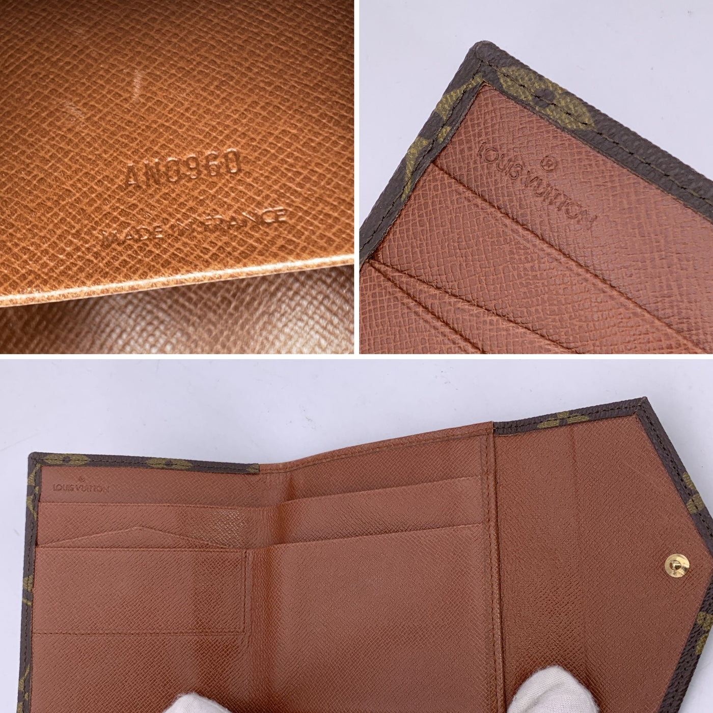 Louis Vuitton Vintage Monogram Double Flap Wallet Compact M61652