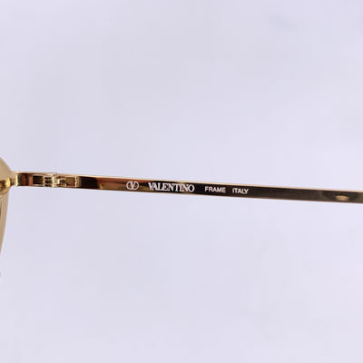 Valentino Vintage Gold Metal Green Sunglasses Mod. V390 54/17 135mm