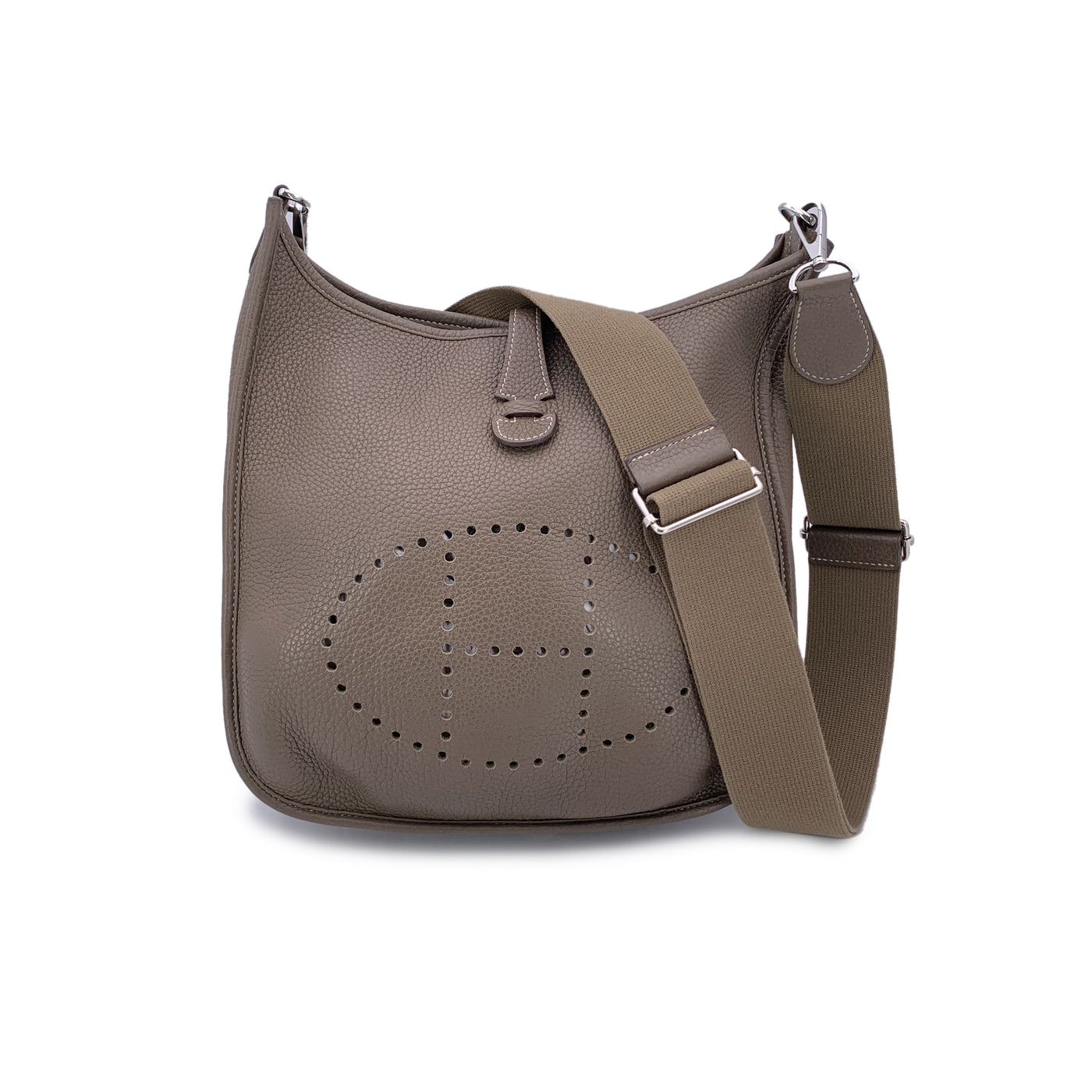 Hermes Taupe Leather Evelyne III 29 Shoulder Crossbody Bag