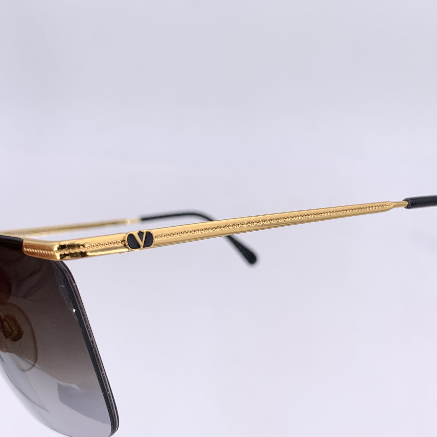 Valentino Vintage Half Rim Rectangle Sunglasses Mod. V367 57/17 135mm