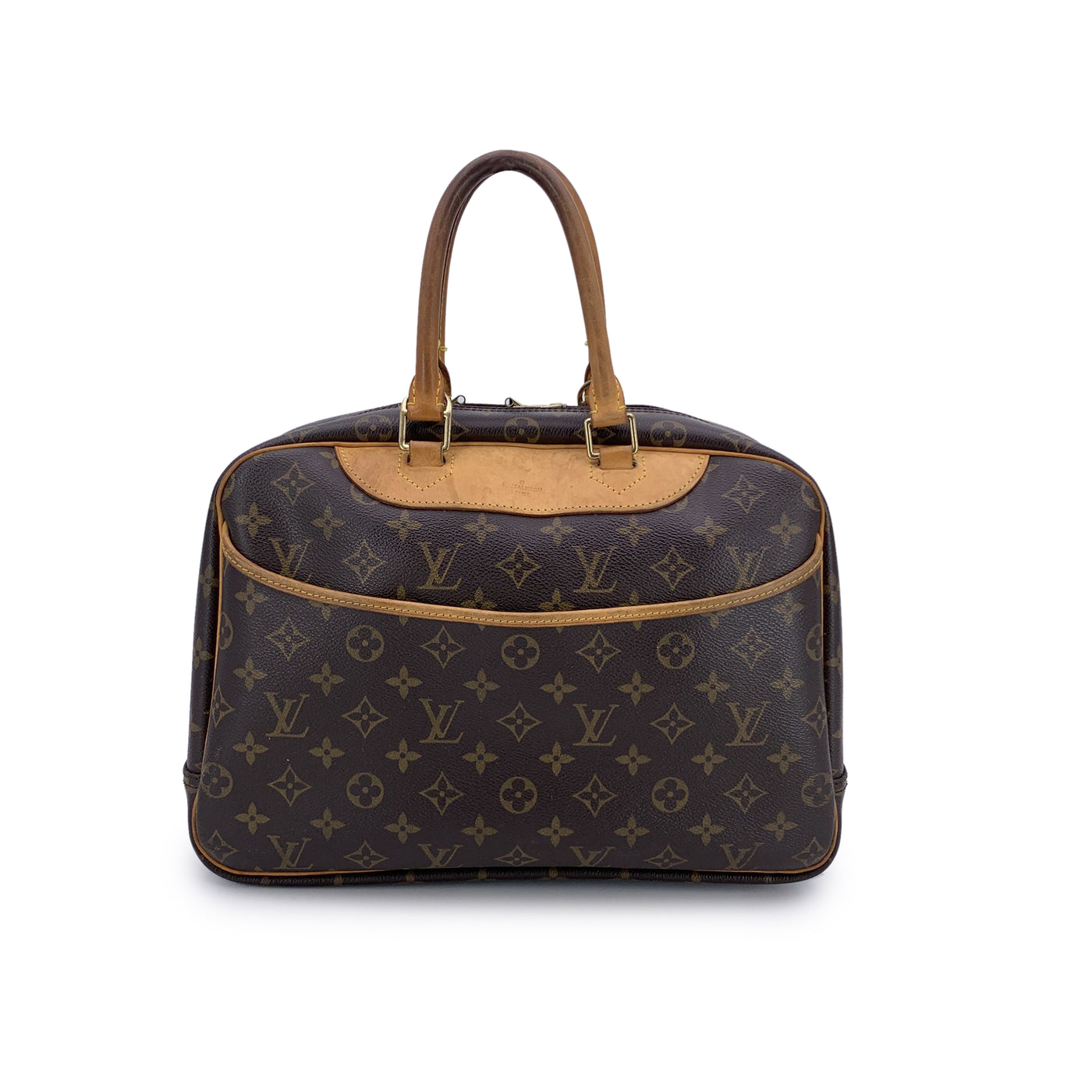 Louis Vuitton Vintage Brown Monogram Canvas Deauville Travel Bag