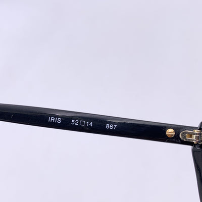 Yves Saint Laurent Vintage Black IRIS Sunglasses 52/14 130mm