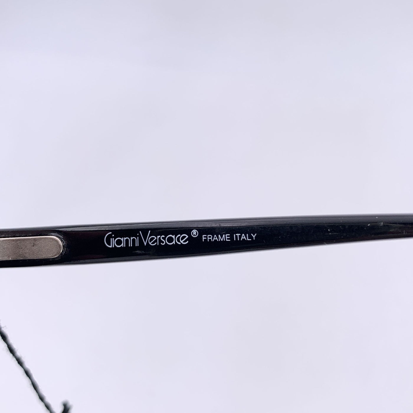 Gianni Versace Vintage Black Acetate Sunglasses 466 57/15 140mm
