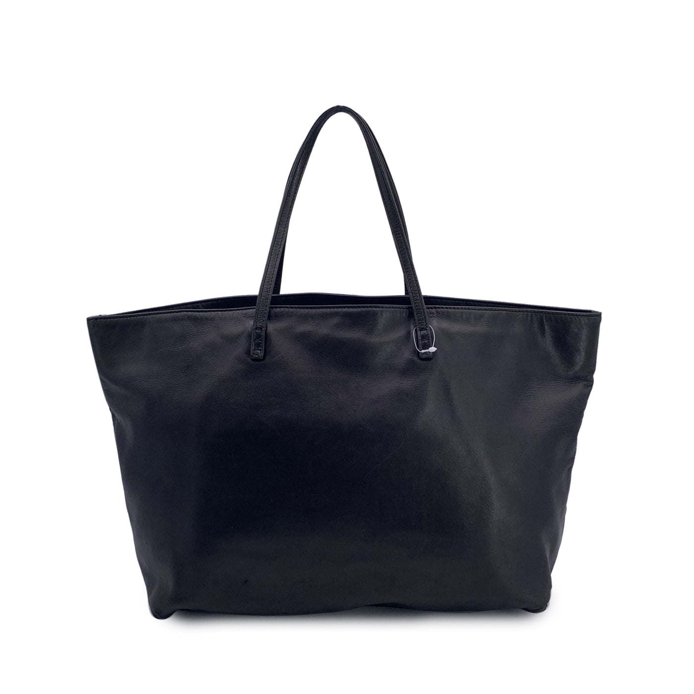 Fendi Black Soft Leather Houppe Tote Shoulder Bag