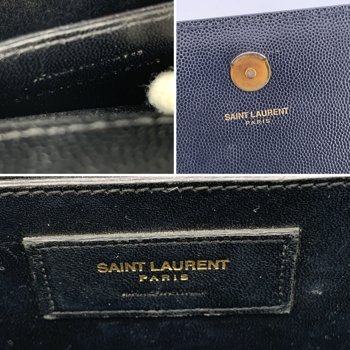Saint Laurent Black Leather Logo Kate Medium Shoulder Bag