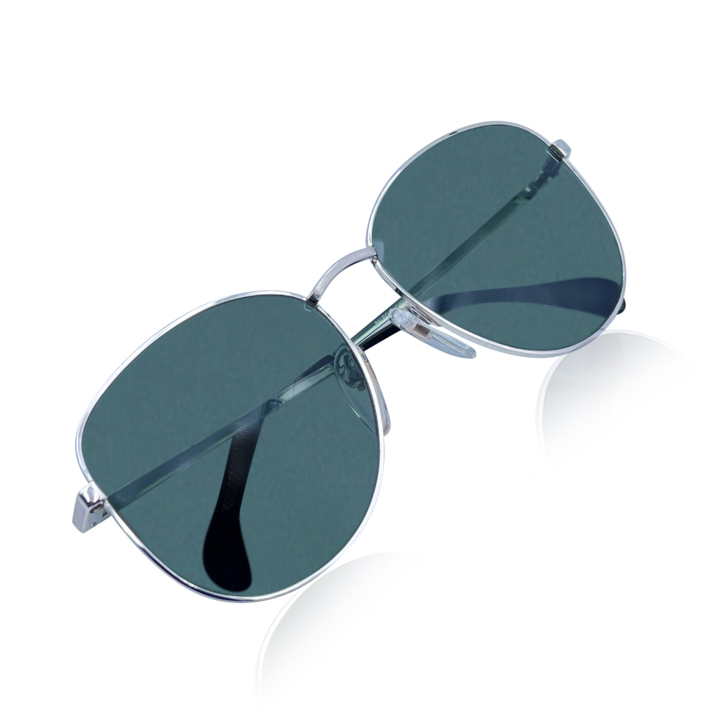 Bausch & Lomb Vintage Silver Metal White Gold Sunglasses Mod. 512