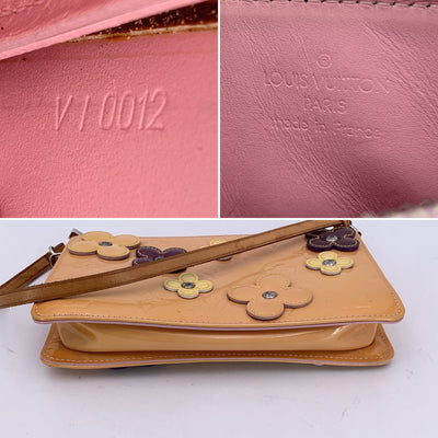 Louis Vuitton Beige Monogram Vernis Flower Lexington Pochette Bag