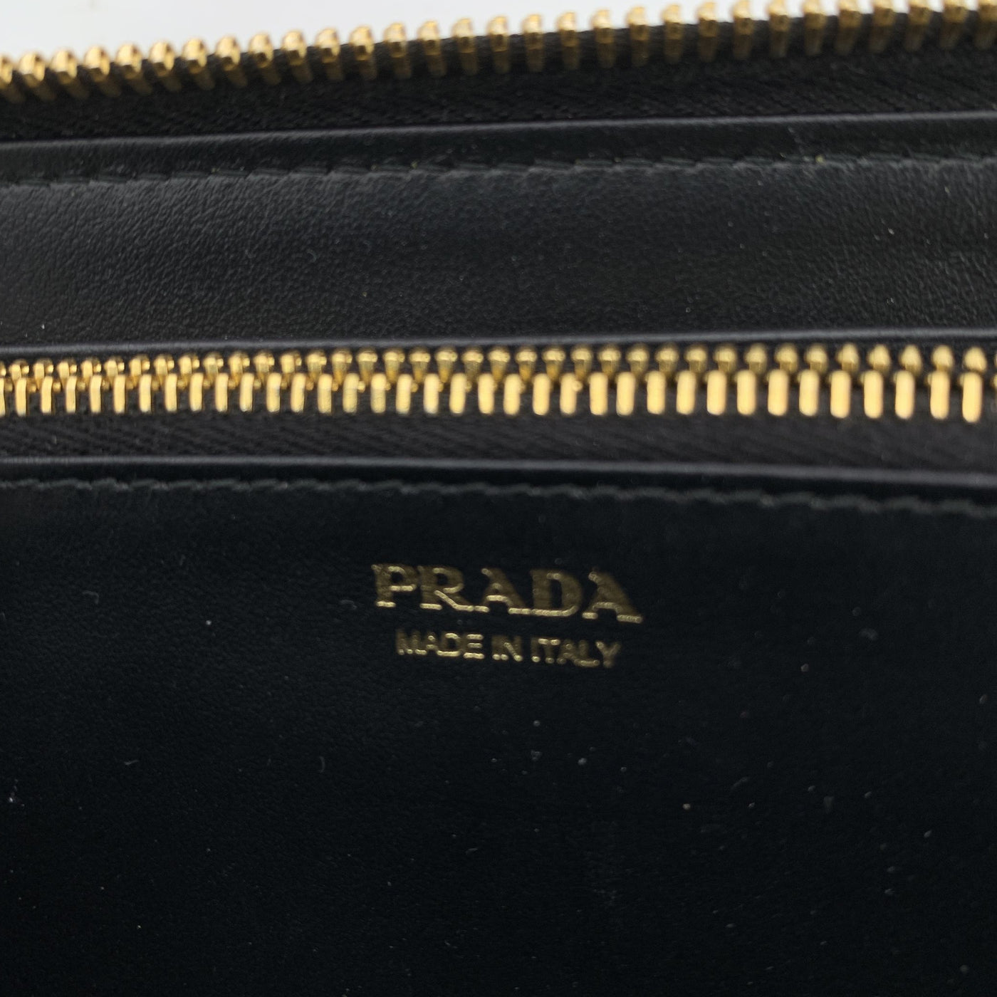 Prada Black Saffiano Leather Continental Zippy Wallet 1ML506
