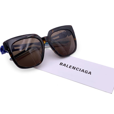 Balenciaga Brown TripleS Squared Sunglasses BB0025SA 55/19 135mm