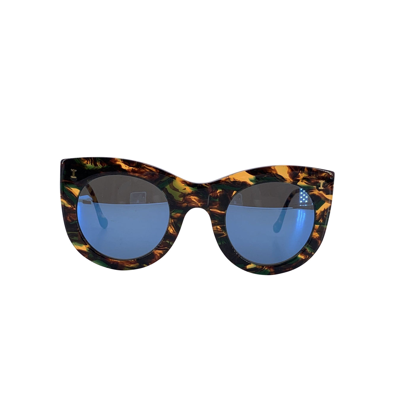 Illesteva Cat Eye Mirrored Sunglasses Boca II 47/27 150 mm Boxed