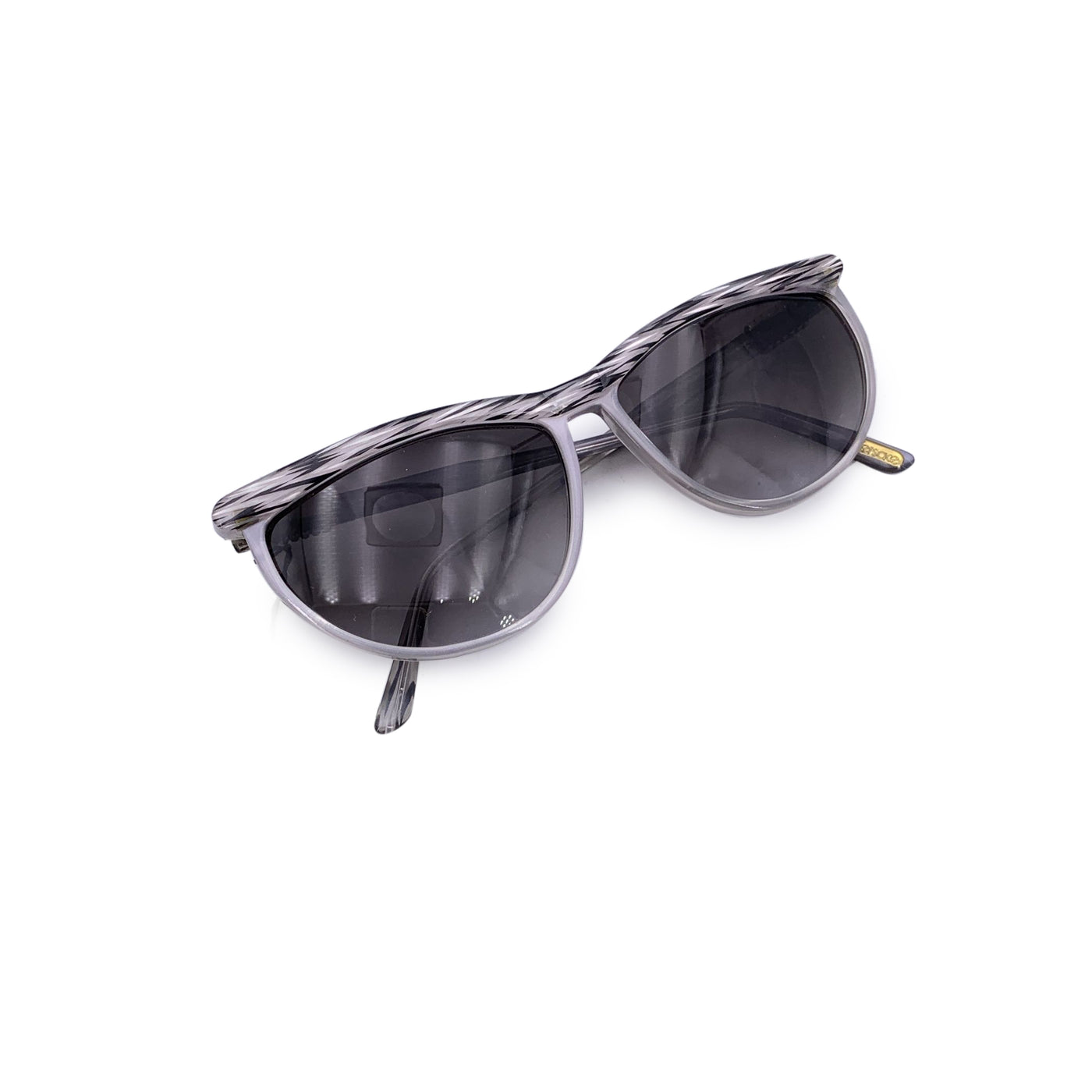 Gianni Versace Vintage Grey Acetate Sunglasses 488 56/15 140mm
