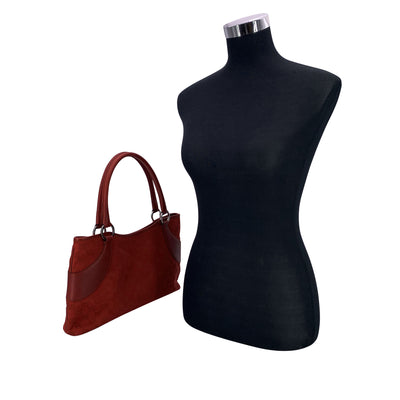 Gucci Red Monogram Canvas Tote Shoulder Bag Handbag
