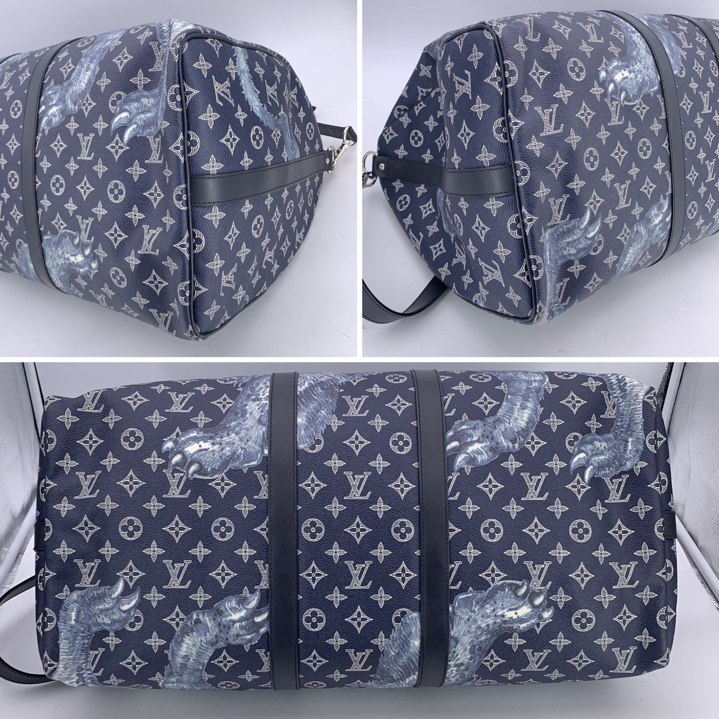 Louis Vuitton Savane Monogram Lion Chapman Keepall Bandouliere 55 Bag