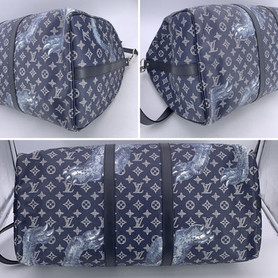Louis Vuitton Savane Monogram Lion Chapman Keepall Bandouliere 55 Bag
