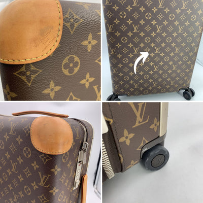 Louis Vuitton Monogram Trolley Horizon 55 Rolling Suitcase Beige