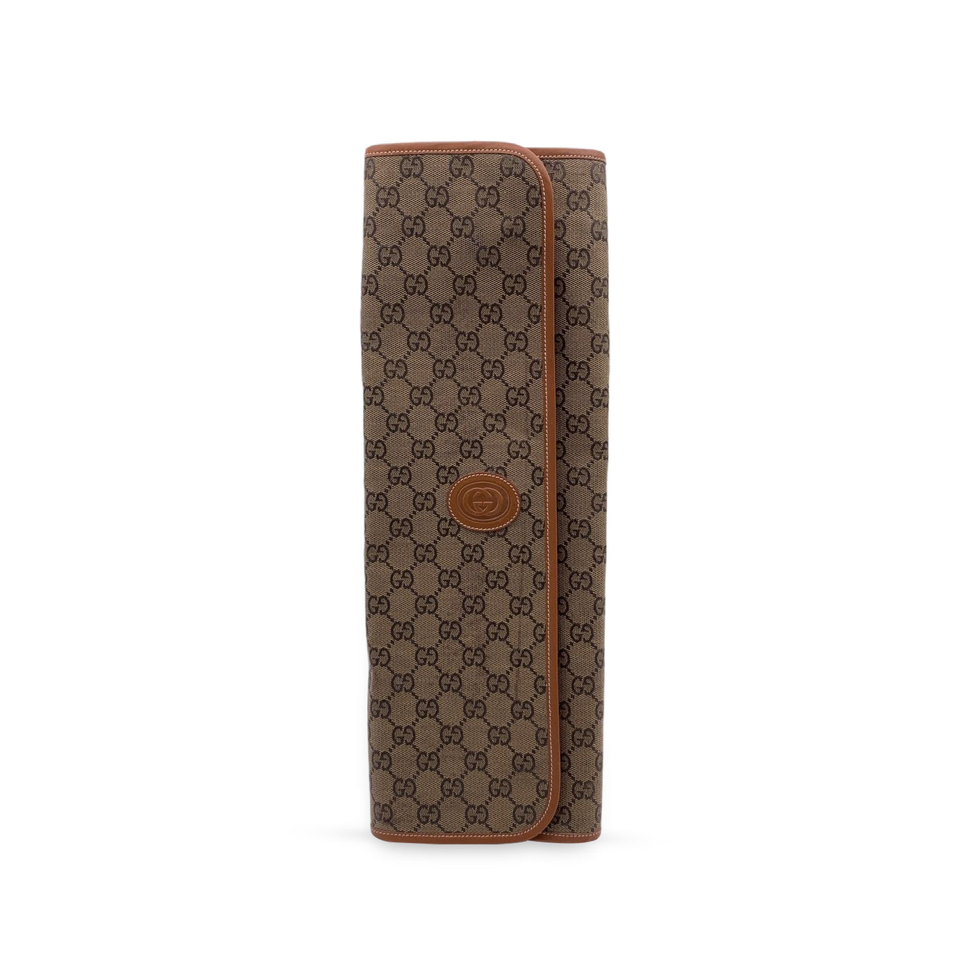 Gucci Vintage Monogram Canvas Travel Tie Holder Case with Defects