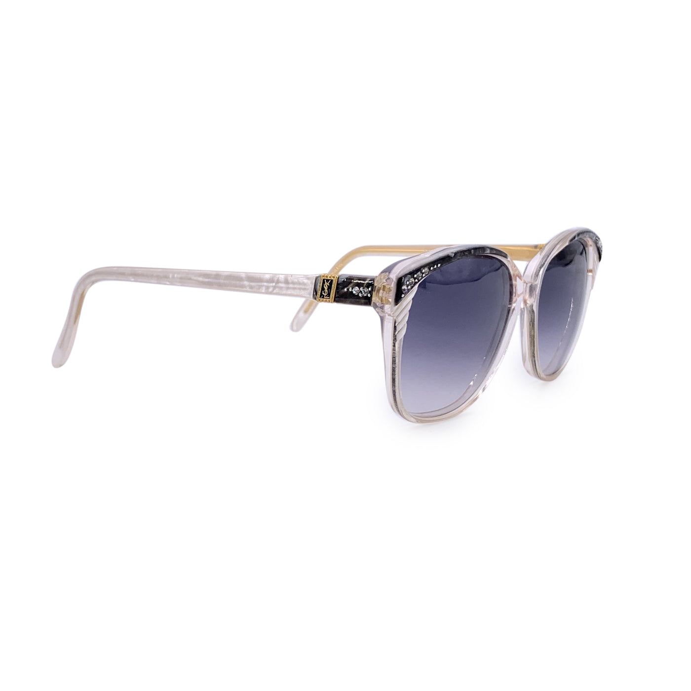 Yves Saint Laurent Vintage Grey White Sunglasses SOPHOCLE 56/14