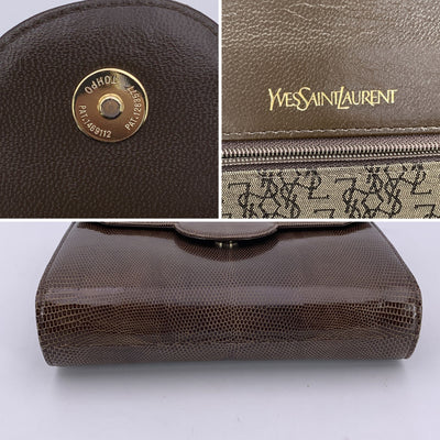 Yves Saint Laurent Vintage Brown Leather Convertible Shoulder Bag