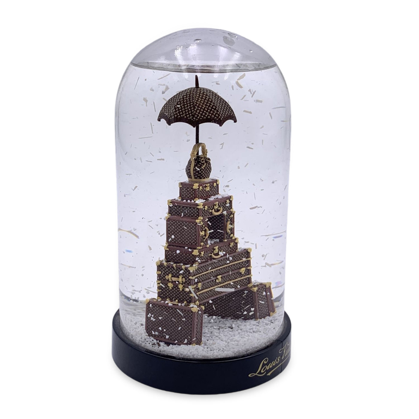 Louis Vuitton Rare Snow Globe Suitcase Eiffel Tower Home Decor