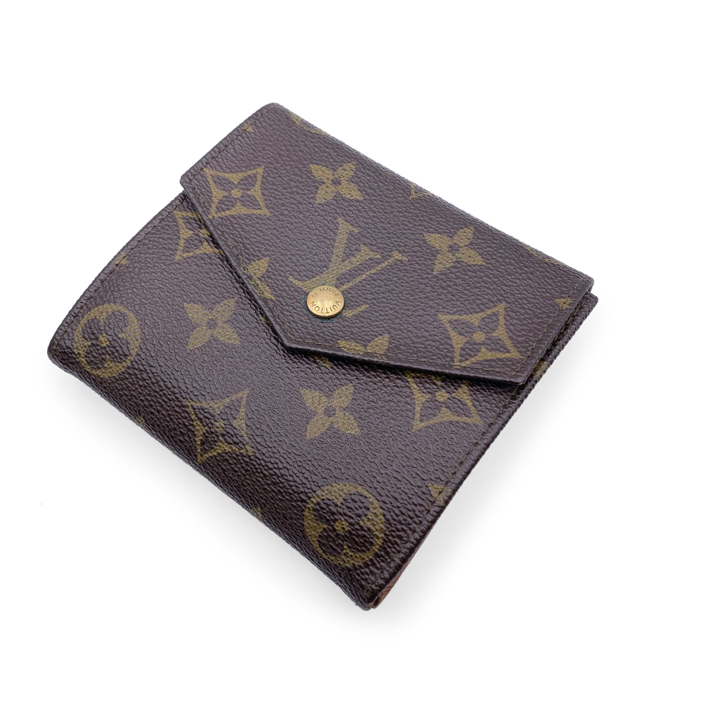 Louis Vuitton Vintage Monogram Compact Double Flap Wallet M61652