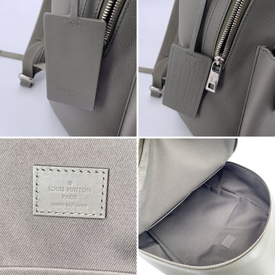 Louis Vuitton Grey LV Aerogram Leather Takeoff Backpack Bag