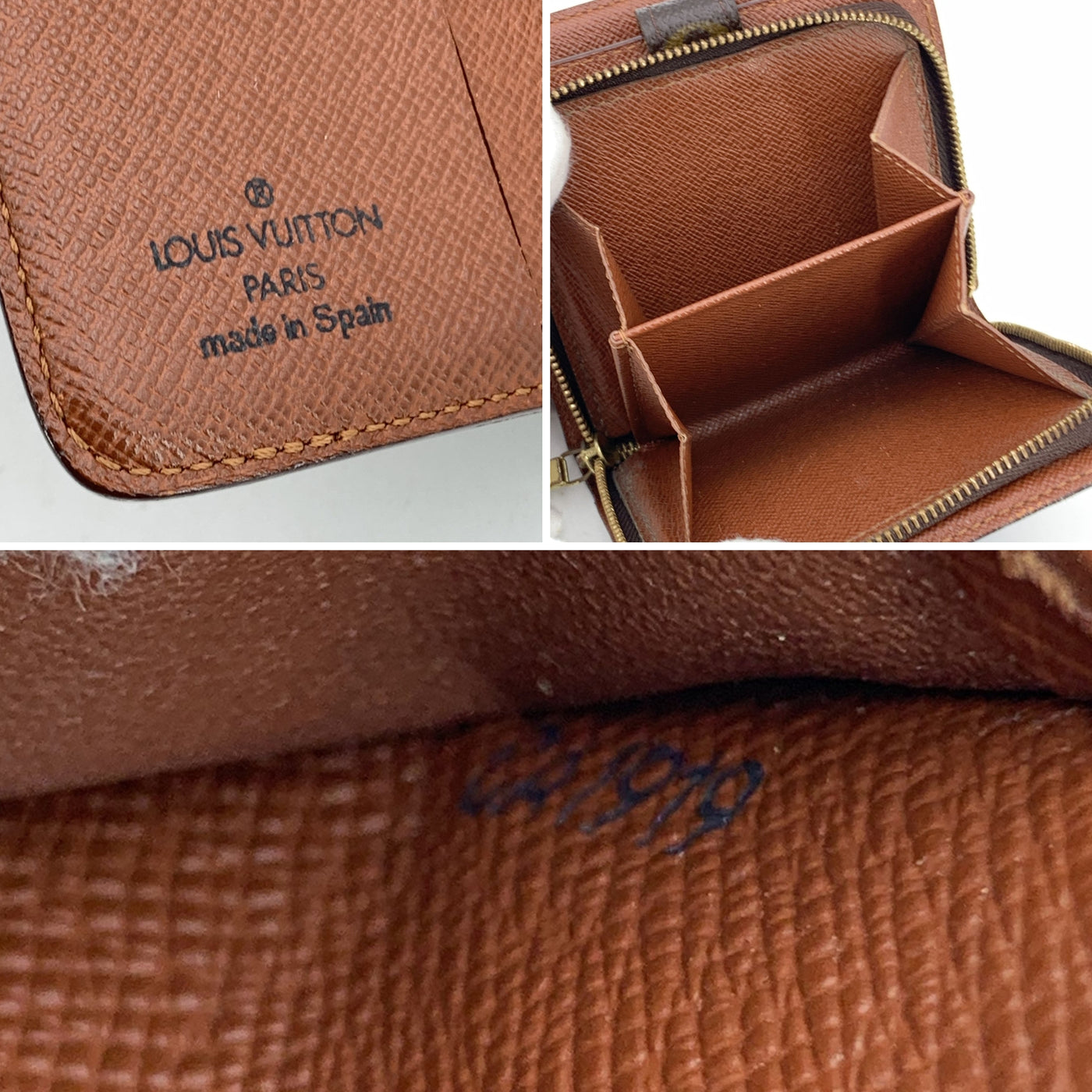 Louis Vuitton Vintage Monogram Canvas Zip Compact Wallet