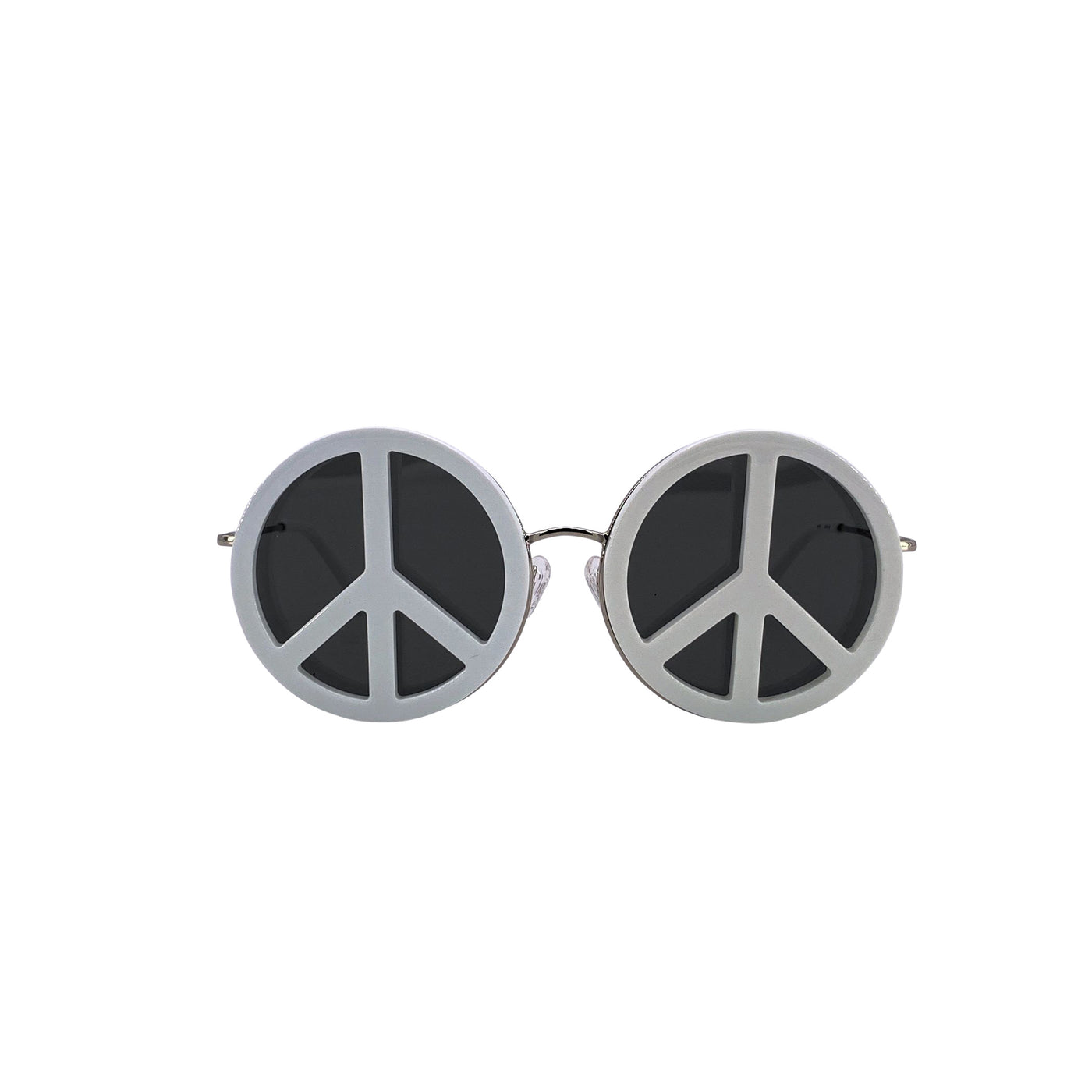 Yazbukey x Linda Farrow White Round Peace Sunglasses Yaz/8/1 145 mm