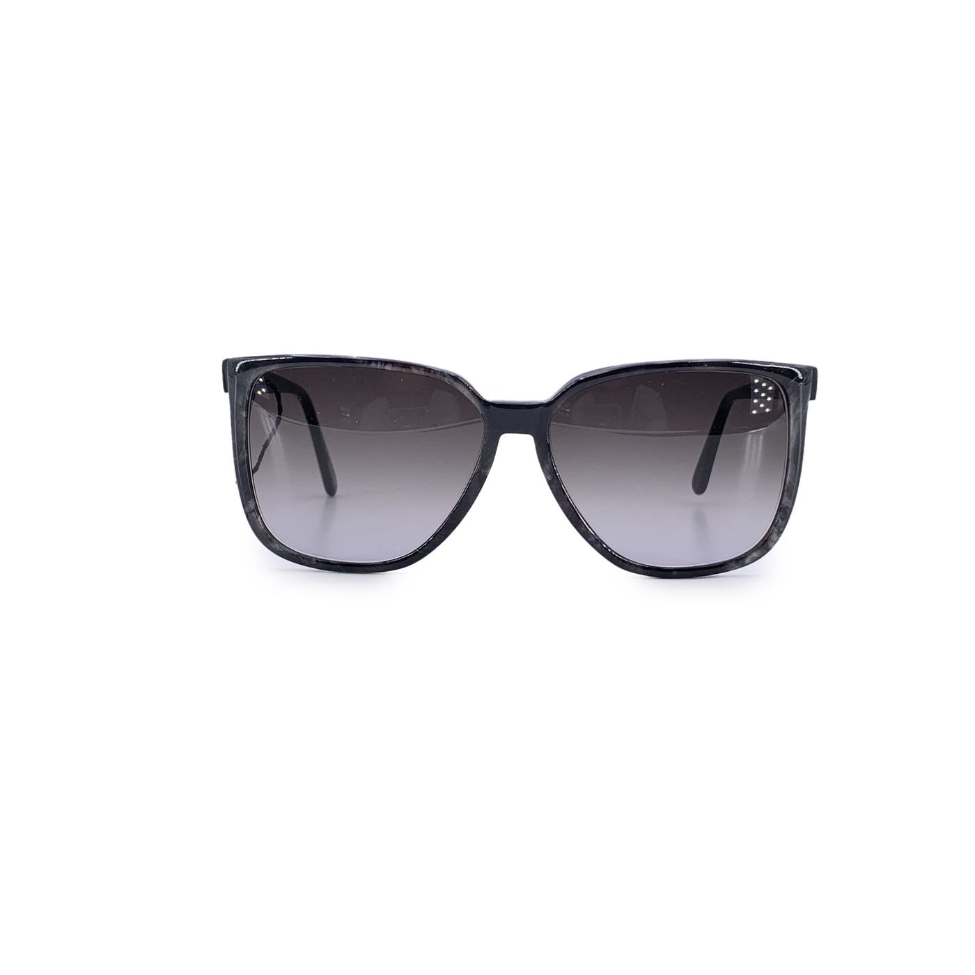 Gianni Versace Vintage Black Acetate Sunglasses 466 57/15 140mm