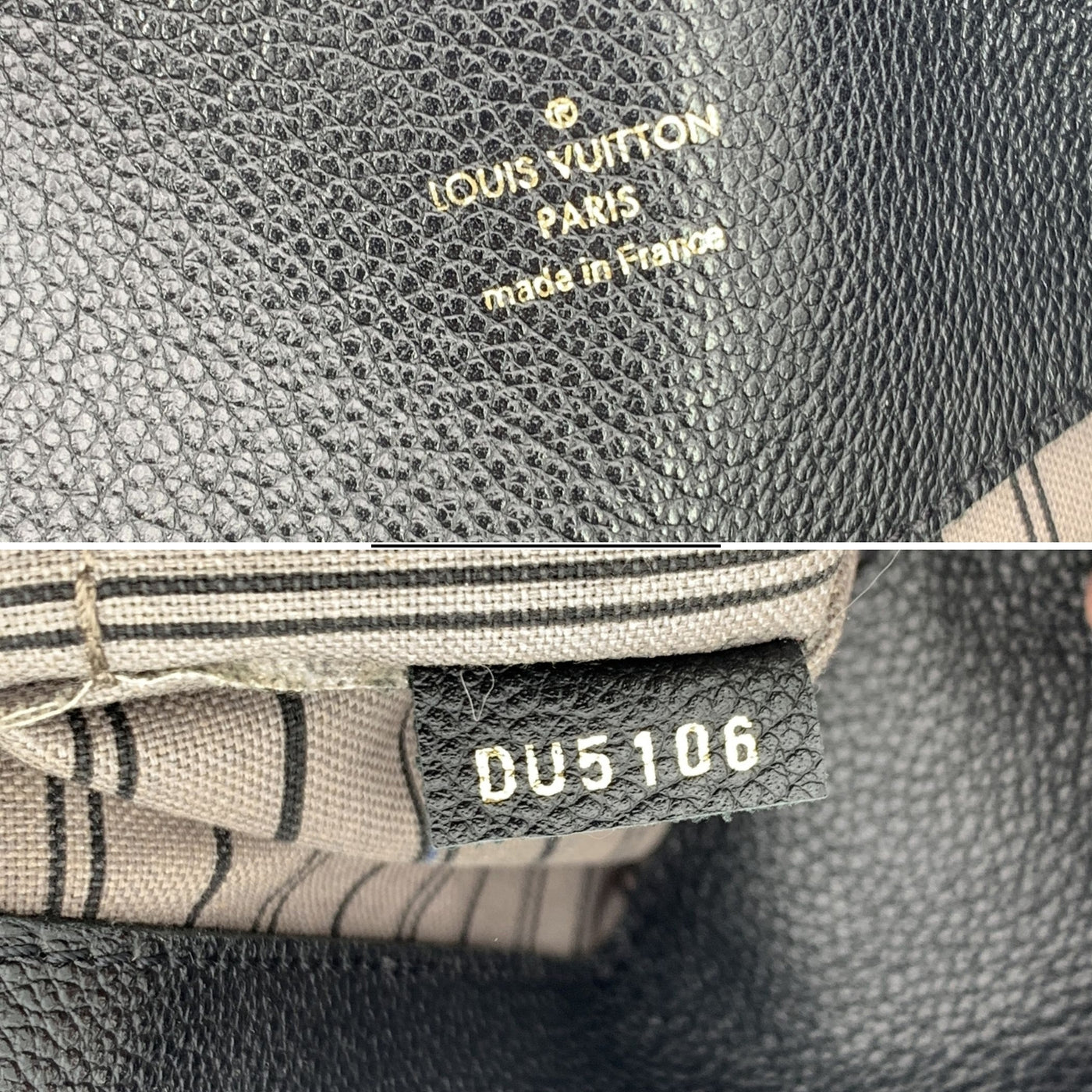 Louis Vuitton Black Monogram Empreinte Melie Tote Shoulder Bag