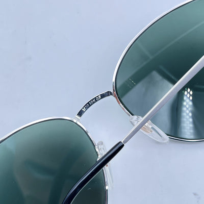 Bausch & Lomb Vintage Silver Metal White Gold Sunglasses Mod. 512
