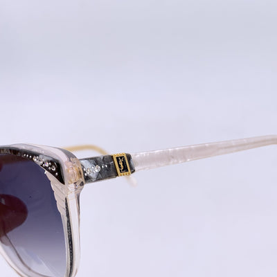 Yves Saint Laurent Vintage Grey White Sunglasses SOPHOCLE 56/14