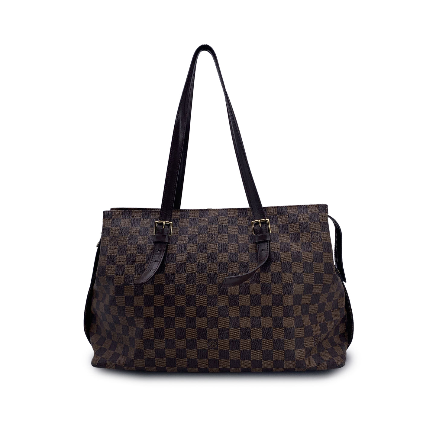 Louis Vuitton Damier Ebene Canvas Chelsea Shoulder Bag Tote