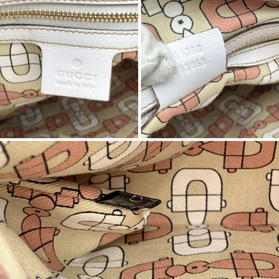 Gucci Beige Monogram Canvas Joliecoeur Messenger Shoulder Bag