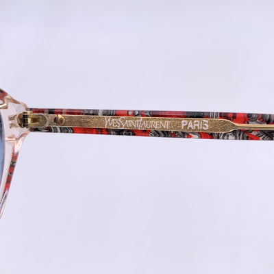 Yves Saint Laurent Vintage Red Grey Sunglasses ARION 52/14 140mm